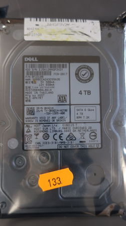 3 stk. 4 TB SATA 6 Gbps harddiske DELL