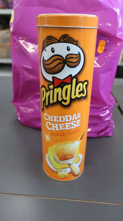 5 stk. opbevaringsdåser PRINGLES "Cheddar Cheese"