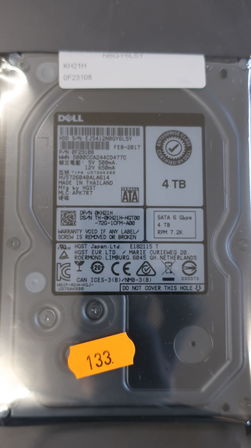 3 stk. 4 TB SATA 6 Gbps harddiske DELL