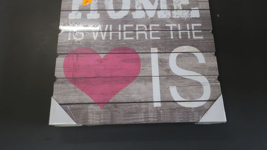 3 stk. billeder "Home is where the <3 is"