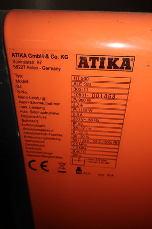 Affugter ATIKA ALE 500