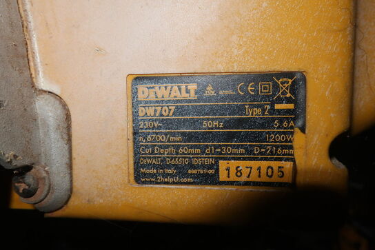 Kap-/ geringssav DEWALT DW707 