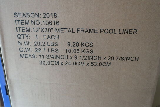 10 stk. 12'x30" metal frame pool liner INTEX