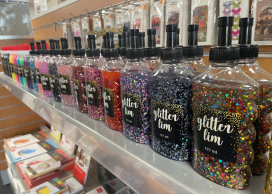 72 store flasker Glitterlim  flasker á 177ml