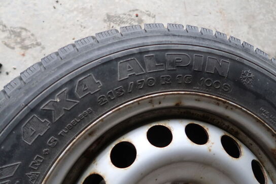 4 stk. dæk med stålfælge MICHELIN 4x4 ALPIN 215/70 R16