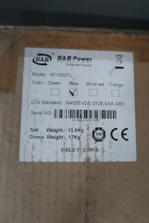 Inverter B&B Power SF1600TL