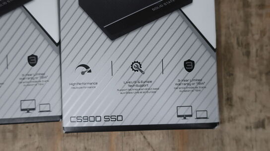 2 stk. SSD harddisk PNY CS900 1 TB