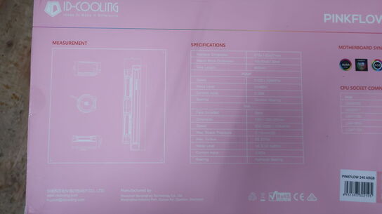 Vandkøler ID-COOLING PinkFlow 240 ARGB v2