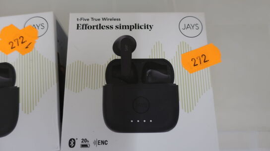 2 par høretelefoner JAYS t-Five True Wireless