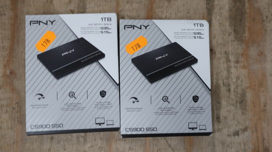 2 stk. SSD harddisk PNY CS900 1 TB