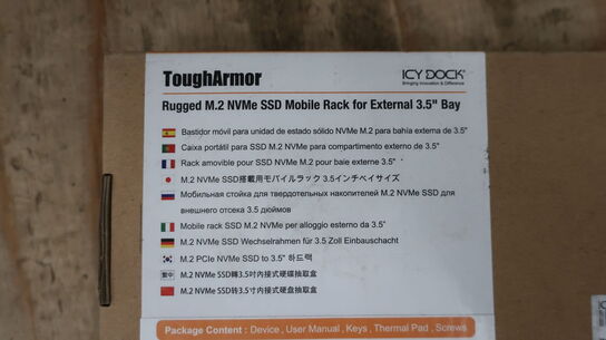 Kabinet til M.2 NVMe SSD ICYDOCK Tough Armor