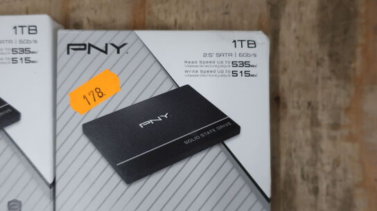 2 stk. SSD harddisk PNY CS900 1 TB