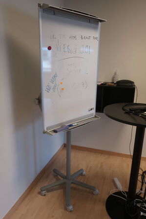 Whiteboard på stativ