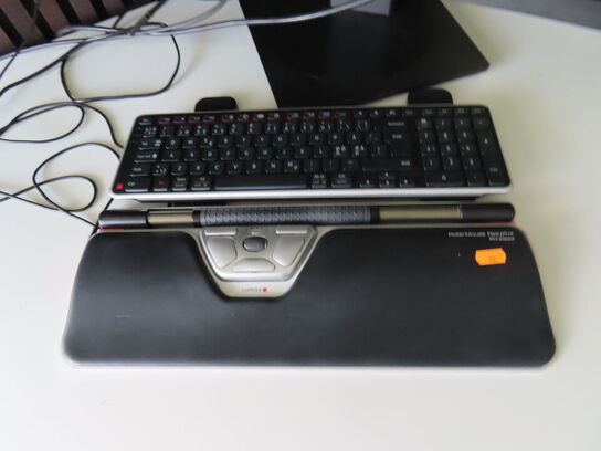 34" curvet monitor, PHILIPS 346B1C, tastatur og rullemus