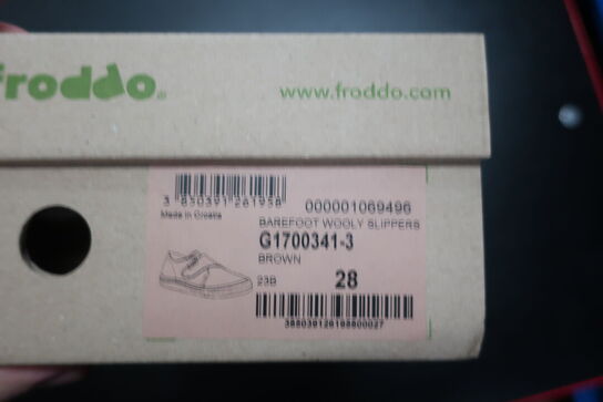 Hjemmesko FRODDO Barefoot Wooly Slippers G1700341-3 Brown Str: 28