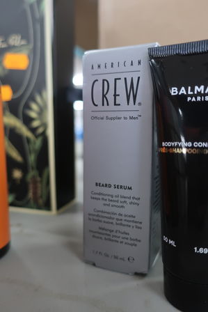 4 stk. produkter BALMAIN samt skæg serum AMERICAN CREW