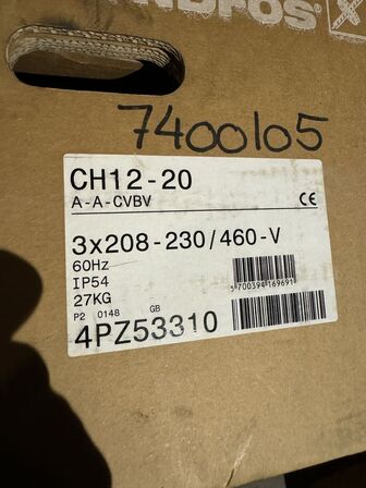 Pumpe GRUNDFOS CH12-20