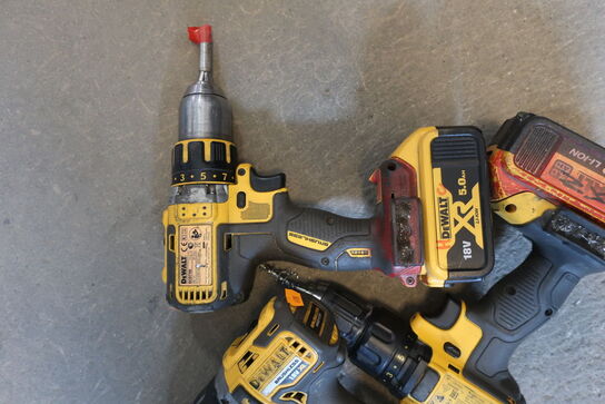 3 stk. skruemaskiner DEWALT