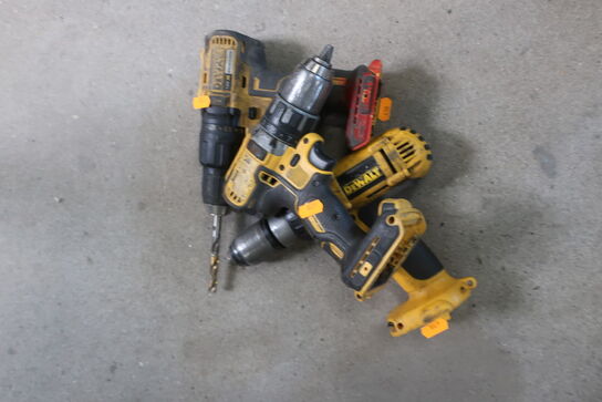 3 stk. skruemaskiner DEWALT