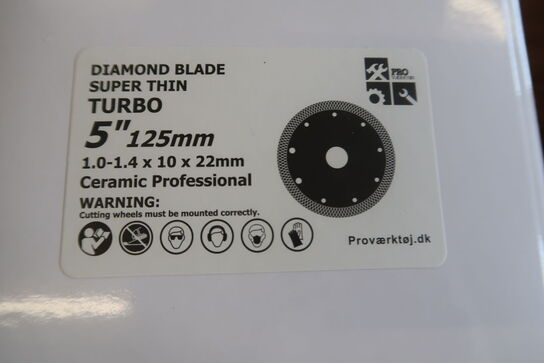 10 pcs. Diamond blades 125mm Super Thin