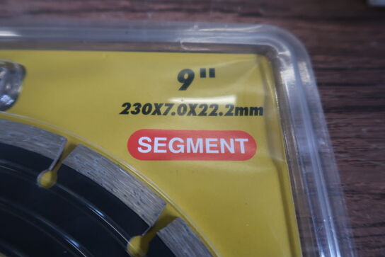 3 pieces. Diamond blades 230mm Segment