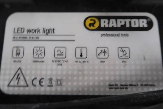 2 stk. LED arbejdslamper RAPTOR