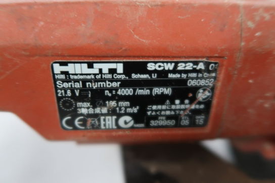 Akku-rundsav HILTI SCW 22-A