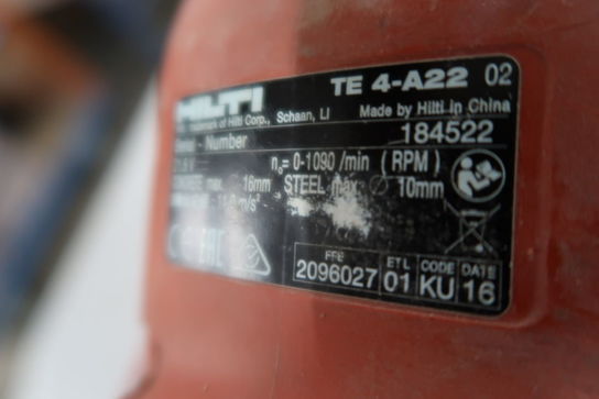 Akku-borehammer HILTI TE 4-A22