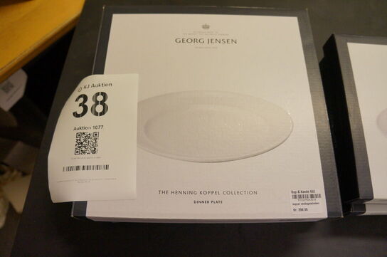 2 stk. Frokosttallerkener + 2 stk. Middagstallerkener GEORG JENSEN 