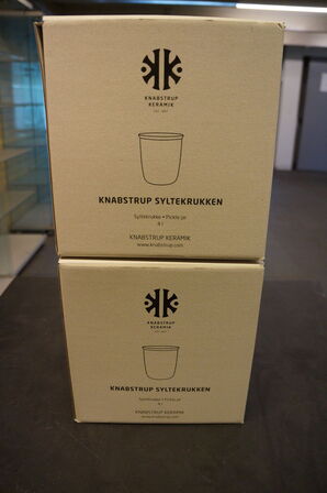 2 stk. Syltekrukker KNABSTRUP KERAMIK 