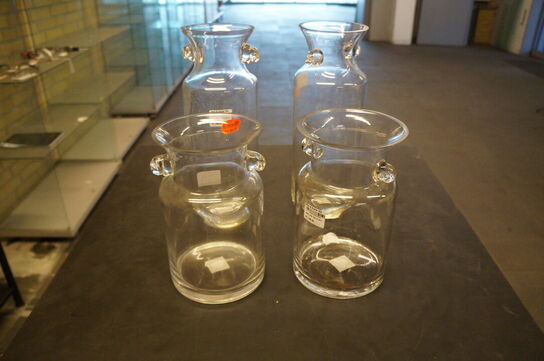 4 stk. Glas vaser 