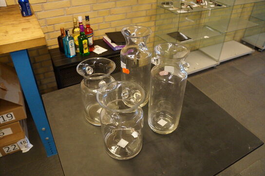 4 stk. Glas vaser 