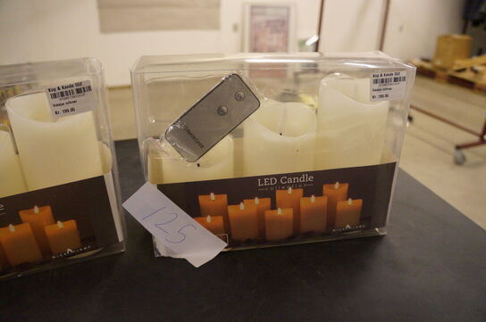 2 pakker vokslys m/timer LED CANDLE 