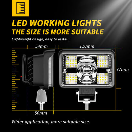 4 stk. Arbejdslygte LED StormBeam 40