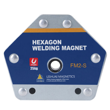 2 stk. Hexagon svejsemagnet FM2-M – 50 kg trækkraft (75° / 90° / 105°)