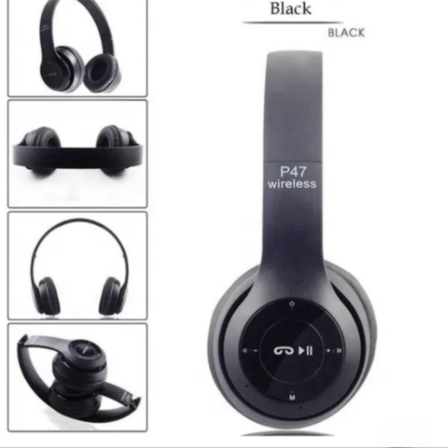 2 stk. P47 trådløst headset sort