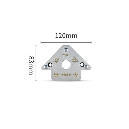 4 stk. Svejsemagnet Pil 25 kg Grå