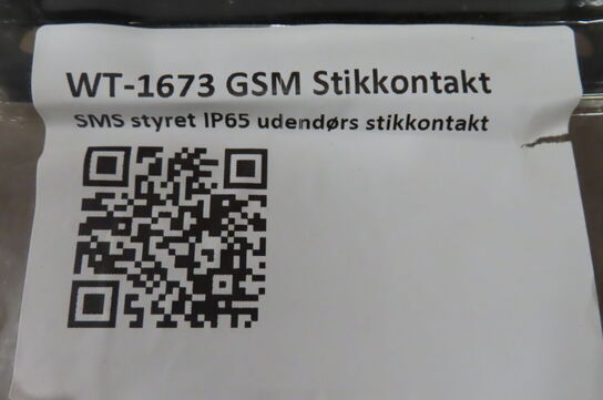 Udendørs GSM stikkontakt. Model: GSM-1673