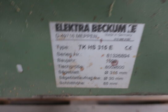 Bordrundsav ELEKTRA BECKUM TK HS 315 E