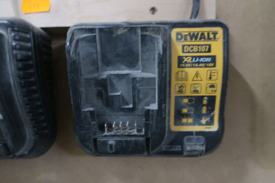 3 stk. DEWALT batteriladere