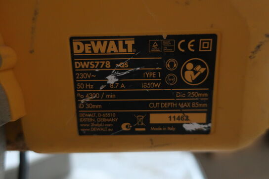 Kap/geringsav DEWALT DWS778 QS