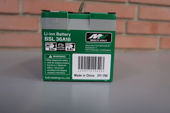 HiKOKI BSL36A18 Batteri 36V (2,5Ah) / 18V (5,0Ah)