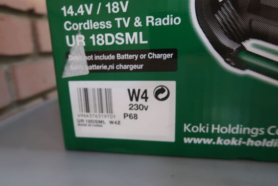 Akku radio/TV DAB+, HIKOKI UR18DSML