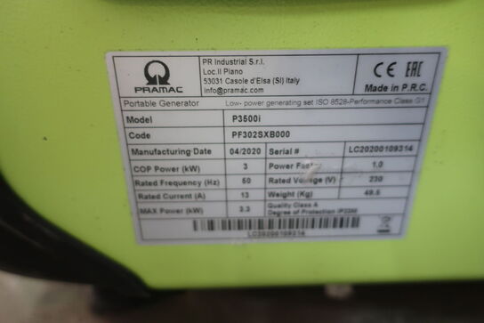 Generator PRAMAC P3500i