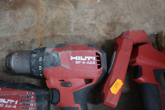 2 stk. akku bore/skruemaskiner HILTI SFC 22-A, SF 4-A22