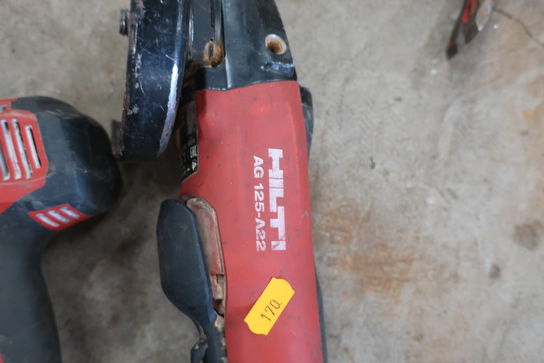 Akku bore/skruemaskine HILTI SF 6H-A22, akku vinkelsliber HILTI AG 125-A22