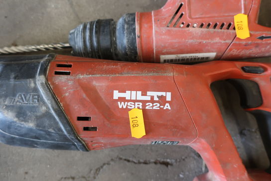 Akku borehammer HILTI TE 4-A22, akku bajonetsav HILTI WSR 22-A