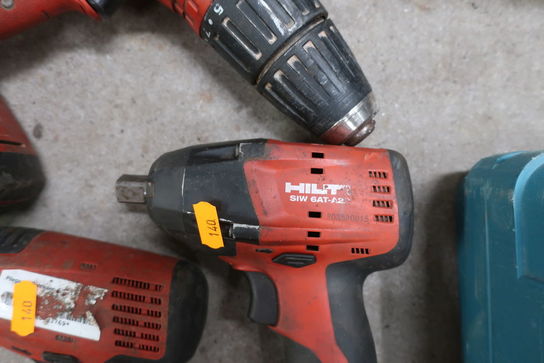 3 stk. akku bore/skruemaskiner HILTI SIW 6AT-A22, SF 22-A med 3 stk. batterier