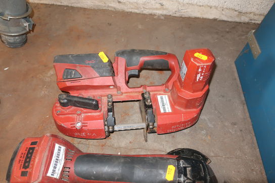 Akku borehammer HILTI, akku vinkelsliber HILTI, akku båndsav HILTI SB 4-A22