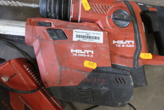 Akku borehammer HILTI TE 6-A22, støvsugermodul med 1 stk. batteri og lader